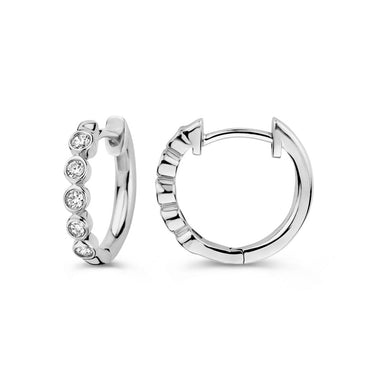 Luna oorringen met 0,20 crt lab-grown diamant in witgoud