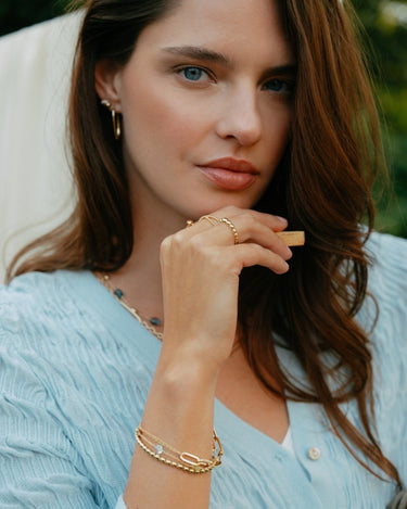 Bolletjes Ring 14k Geelgoud