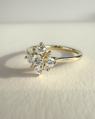Entourage Diamant Ring 0.52ct 14k Geelgoud