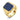 Zegelring Achthoek Blauwe Lagensteen 14k Geelgoud