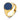 Zegelring Ovaal Blauwe Lagensteen 14k Geelgoud