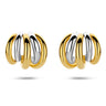 Bicolor Chunky Oorringen 16,5 mm Verguld Zilver