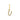 Letter Bedel Zirkonia 7 mm 9k Geelgoud - letter U