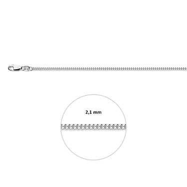 Dani bold gourmet ketting zilver sluiting