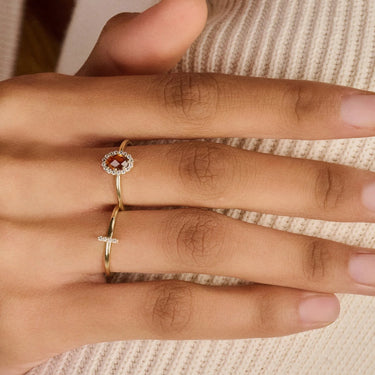 Ring met Citrien & Zirkonia's 14k Geelgoud