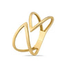 Sculpturale Lussenring 14k Geelgoud van Swing Jewels
