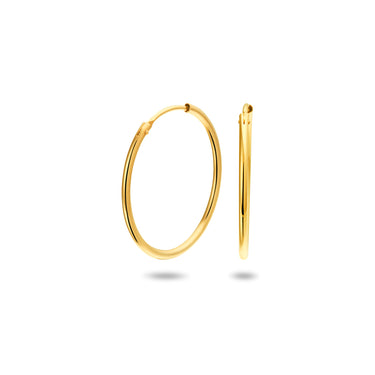 Viral Hoops Oorringen 25 mm x 1,5 mm Goud Verguld Zilver