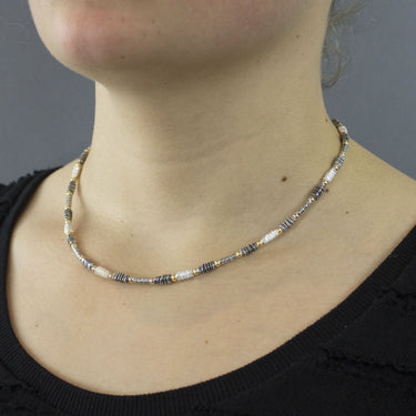 Ketting - Goldfilled en Geoxideerd Zilver