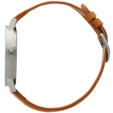 Unisexhorloge Titanium en Cognac Leer