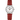 Dameshorloge Titanium en Rood Leer