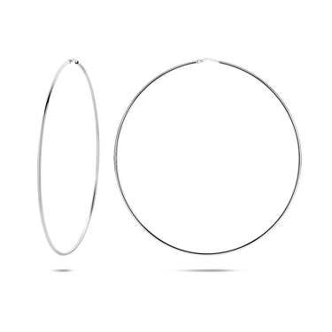 Viral Hoops Oorringen 65 mm x 1,5 mm Zilver