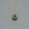 Collier Labradoriet Zilver Verguld