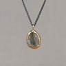 Collier Druppel Labradoriet Zilver Oxy
