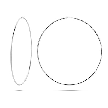 Viral Hoops Oorringen 75 mm x 1,5 mm Zilver
