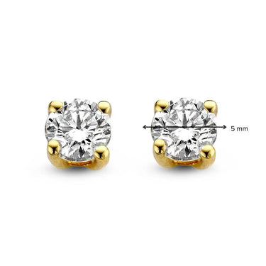 Olivia Diamanten Oorstekers 1.00ct Geelgoud