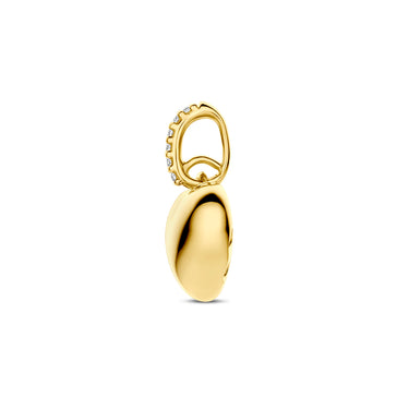 Bol Hart Hanger Diamant 0.03 ct 14k Geelgoud - beeld 3