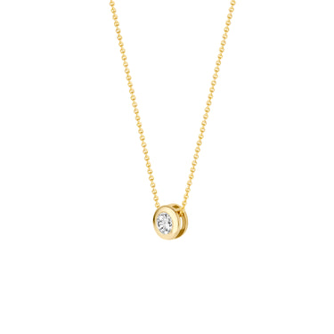 14k Geelgouden Ketting - Solitair Design