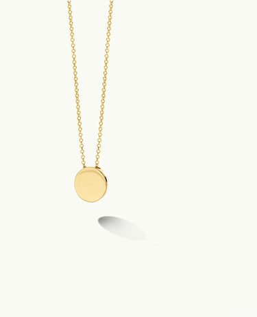 14k Geelgouden Ketting - Graveerbare Munt