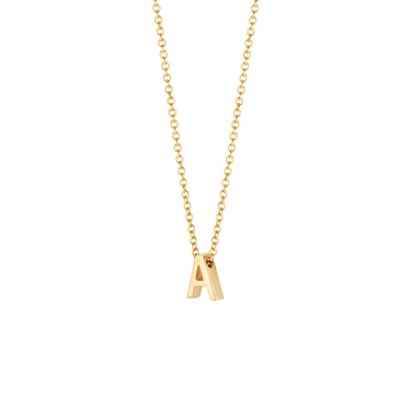 14k Geelgouden Ketting - Letterhanger - Initial