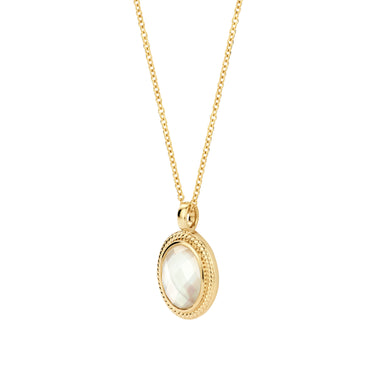 14k Geelgouden Ketting - Parelmoer