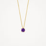 Geboortesteen Collier Amethist 14k Geelgoud