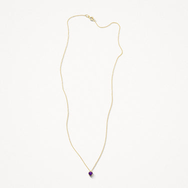 Geboortesteen Collier Amethist 14k Geelgoud