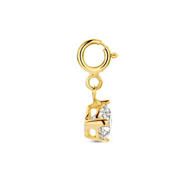Solitaire Bedel Zirkonia 6 mm 9k Geelgoud - beeld 3
