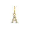 Letter Bedel Zirkonia 7 mm 9k Geelgoud - letter A