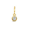 Solitaire Bedel Zirkonia 4,5 mm 9k Geelgoud
