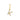 Letter Bedel Zirkonia 7 mm 9k Geelgoud - letter K