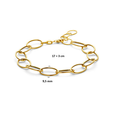 Grove Ankerschakel Armband 9,5 mm 14k Geelgoud - beeld 3