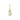 Letter Bedel Zirkonia 7 mm 9k Geelgoud - letter S