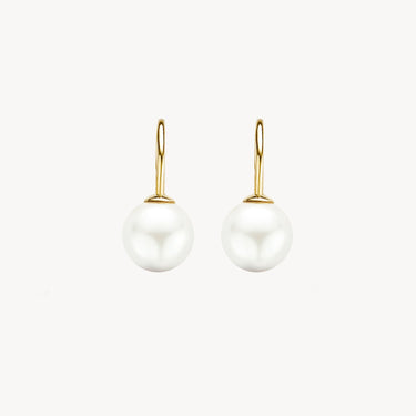 Parel Oorhangers 8mm 14k Geelgoud