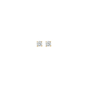 14k Geelgouden Oorstekers - Solitairs - 3 mm