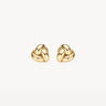 Gevlochten Knoop Oorstekers 8mm 14k Geelgoud