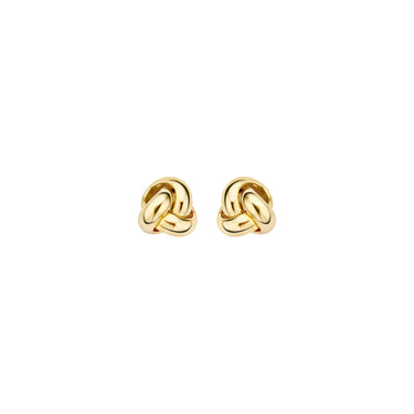 Knoop oorstekers in 14k geelgoud