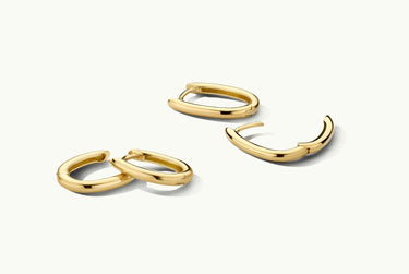 14k Geelgouden Oorringen - Ovaal 17 mm
