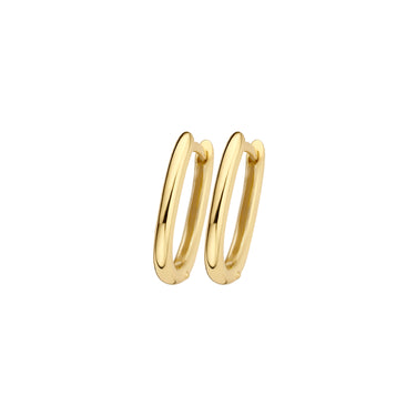 Ovale Oorringen 17.0mm 14k Geelgoud