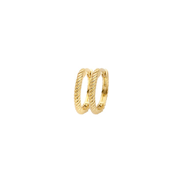 14k Geelgouden Oorringen - Draad Design - 12 mm