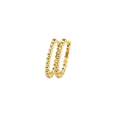 14k Geelgouden Ooringen - Bolletjes Design - Ovaal 16 mm