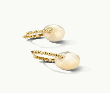 14k Geelgouden Oorringen - Bolletjes Design - 14 mm