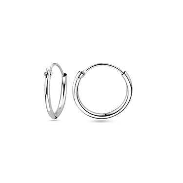 Viral Hoops Oorringen 13 mm x 1,3 mm Zilver