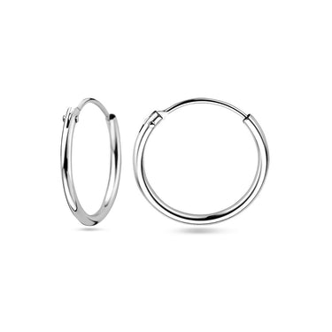 Viral Hoops Oorringen 15 mm x 1,3 mm Zilver