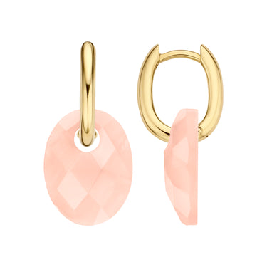 Natuurstenen Oorbelbedels - Rose Quartz - 20 mm