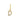 Letter Bedel Zirkonia 7 mm 9k Geelgoud - letter D