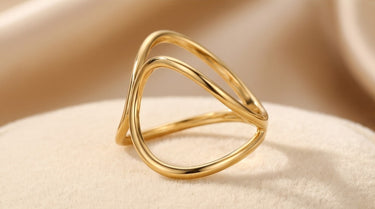 Gekruiste Open Ring 14k Geelgoud van Swing Jewels