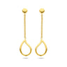Open Druppel Oorhangers 40 mm 14k Geelgoud