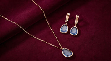 Oorhangers met Blauwe Steen 14k Geelgoud van Swing Jewels