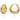 Bicolor Chunky Oorringen 25,5 mm Verguld Zilver - beeld 3