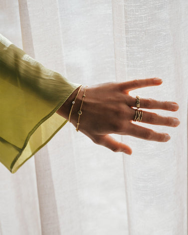 14k Geelgouden Armband met Bolletjes